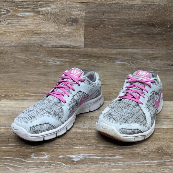 Nike Flex Experience Run 2 Gray/Pink Athletic Shoes Women's Size 10 - Picture 1 of 6